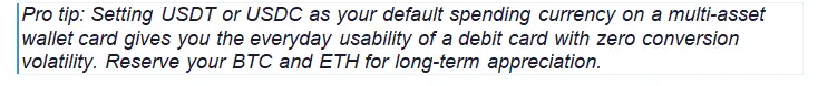 pro-tip: crypto wallet card