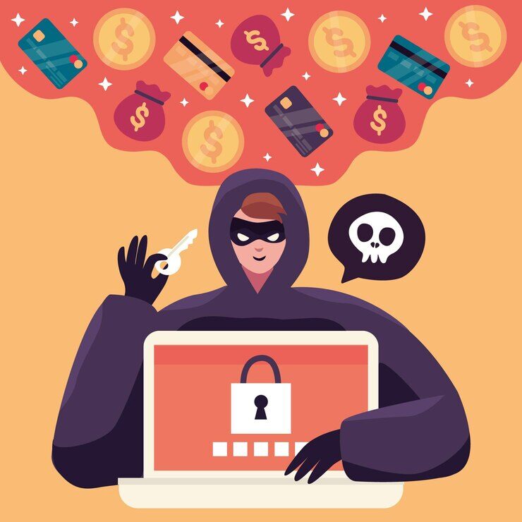 Hacker activity concept.
