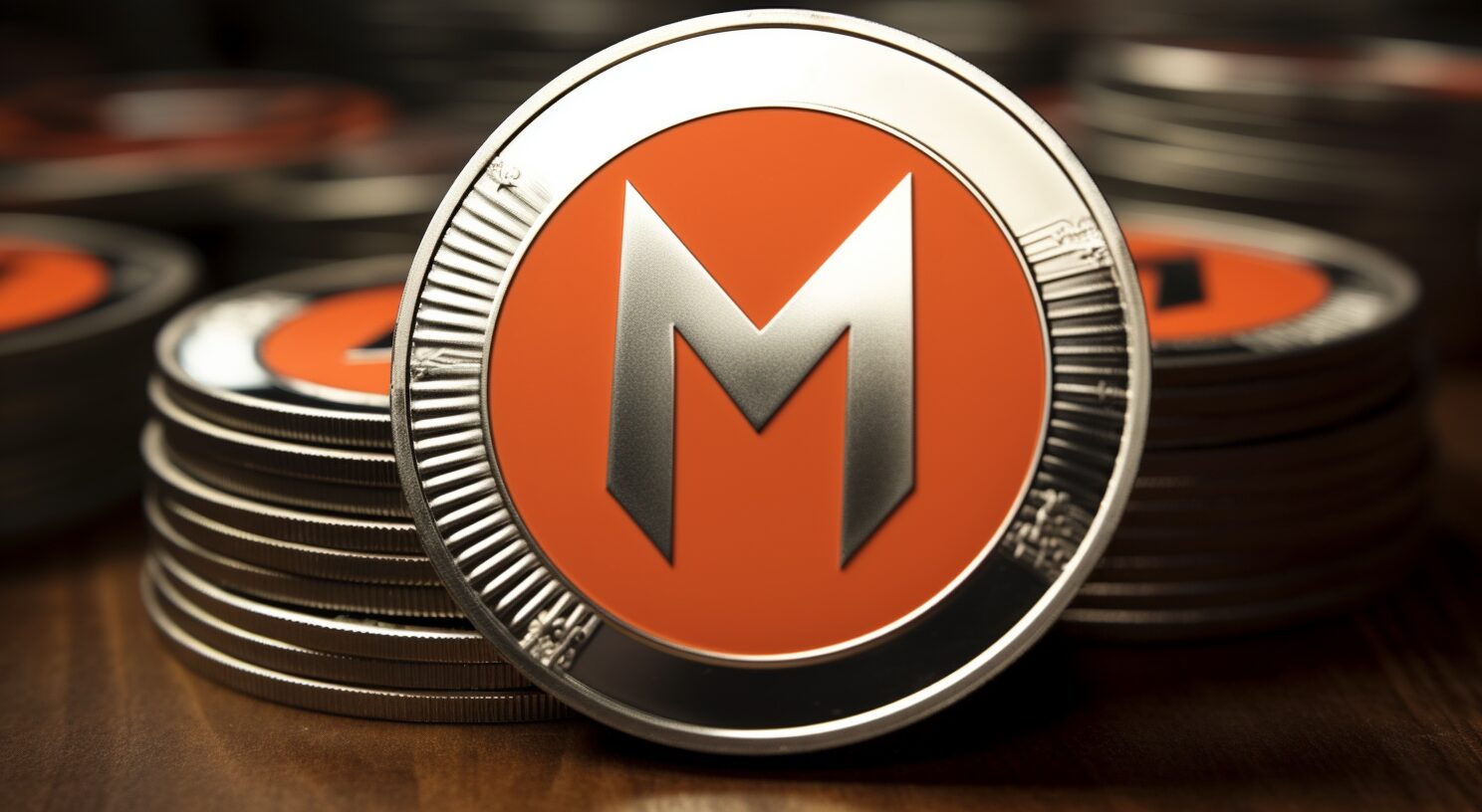  Image of the Monero brand coin 