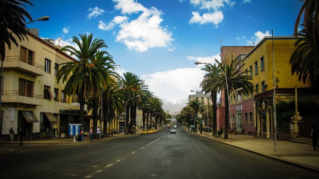 An image taken across Eritrea’s capital city, Asmara