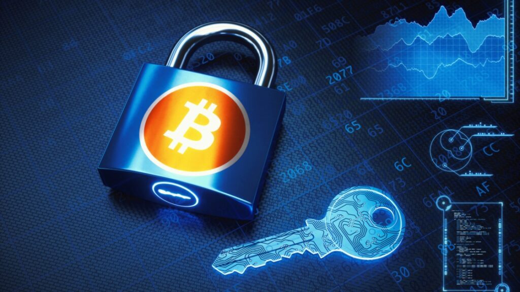 Locked Bitcoin and key
