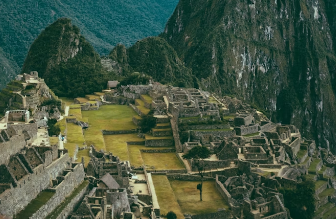 Aerial View of Machu Picchu, Peru