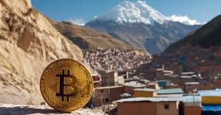 Bitcoin Looking over a Bolivian City