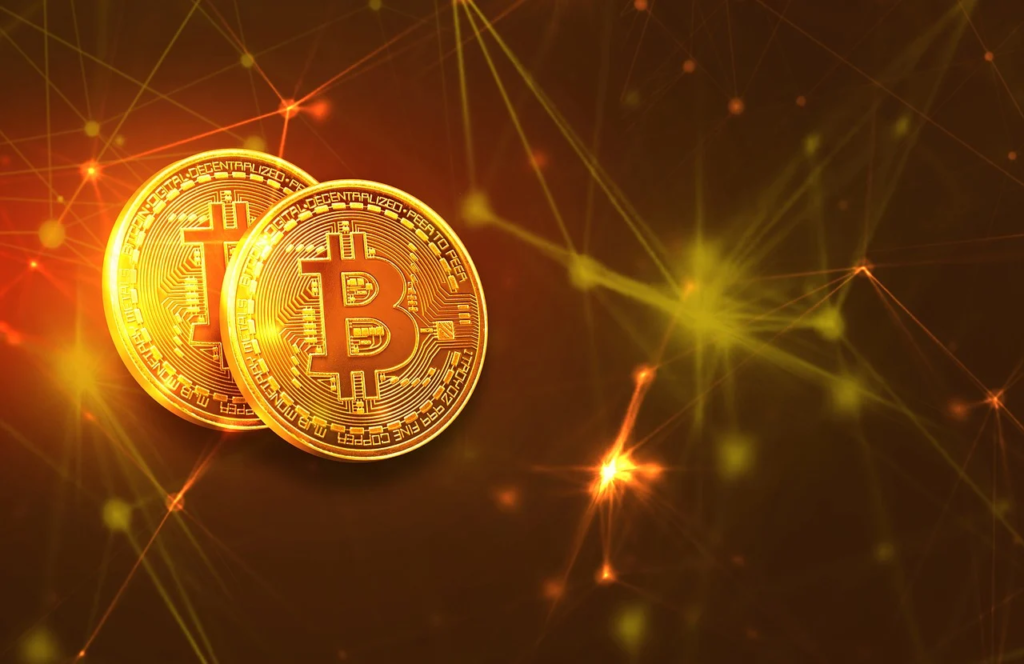 a conceptual image of bitcoin