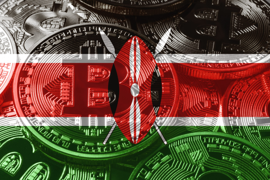 Image of Kenyan Logo Overlayed over Bitcoin