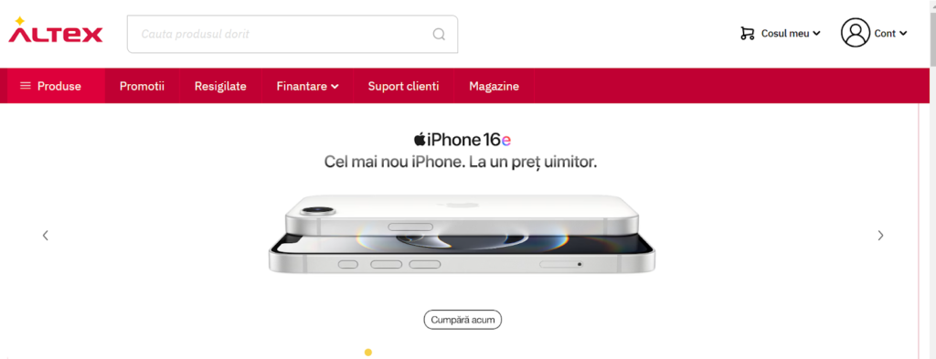 Homepage of Altex