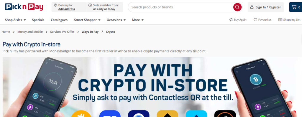 Pick n Pay Homepage