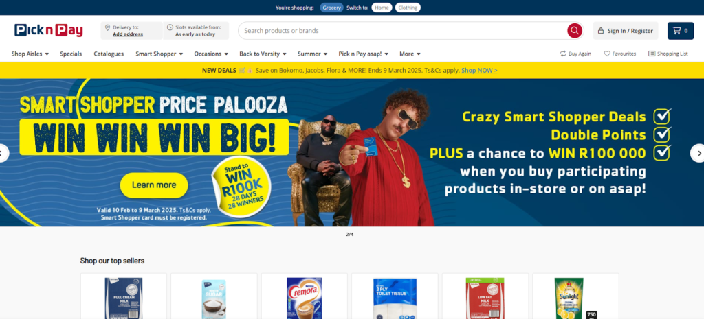 Pick-n-Pay Homepage