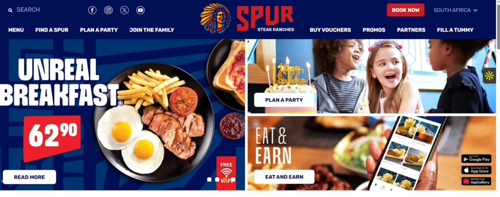 Spur Steak Ranches Homepage