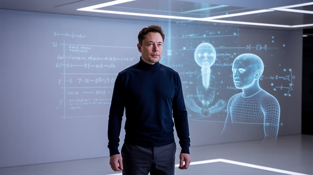A picture of elon musk standing