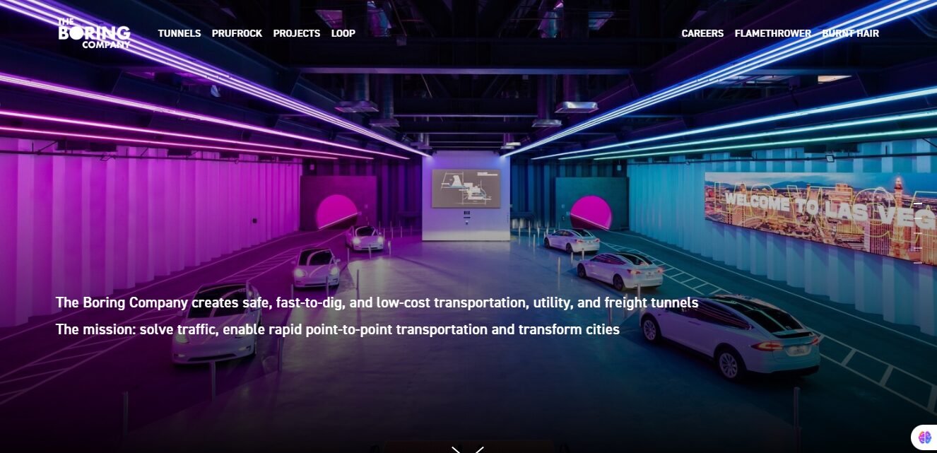 The boring company homepag e