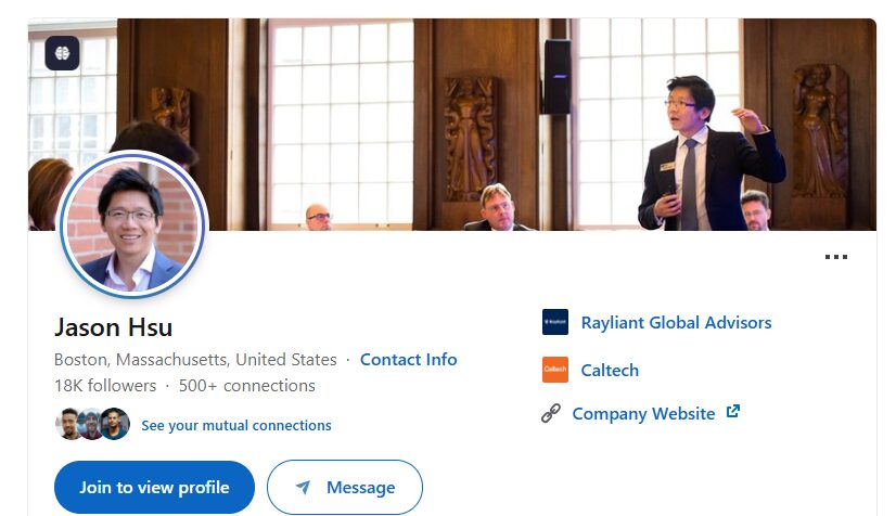 Jason Hsu linkedin profile