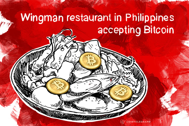 An image illustration of Wingman restaurants now accepting Bitcoin by CoinTelegraph