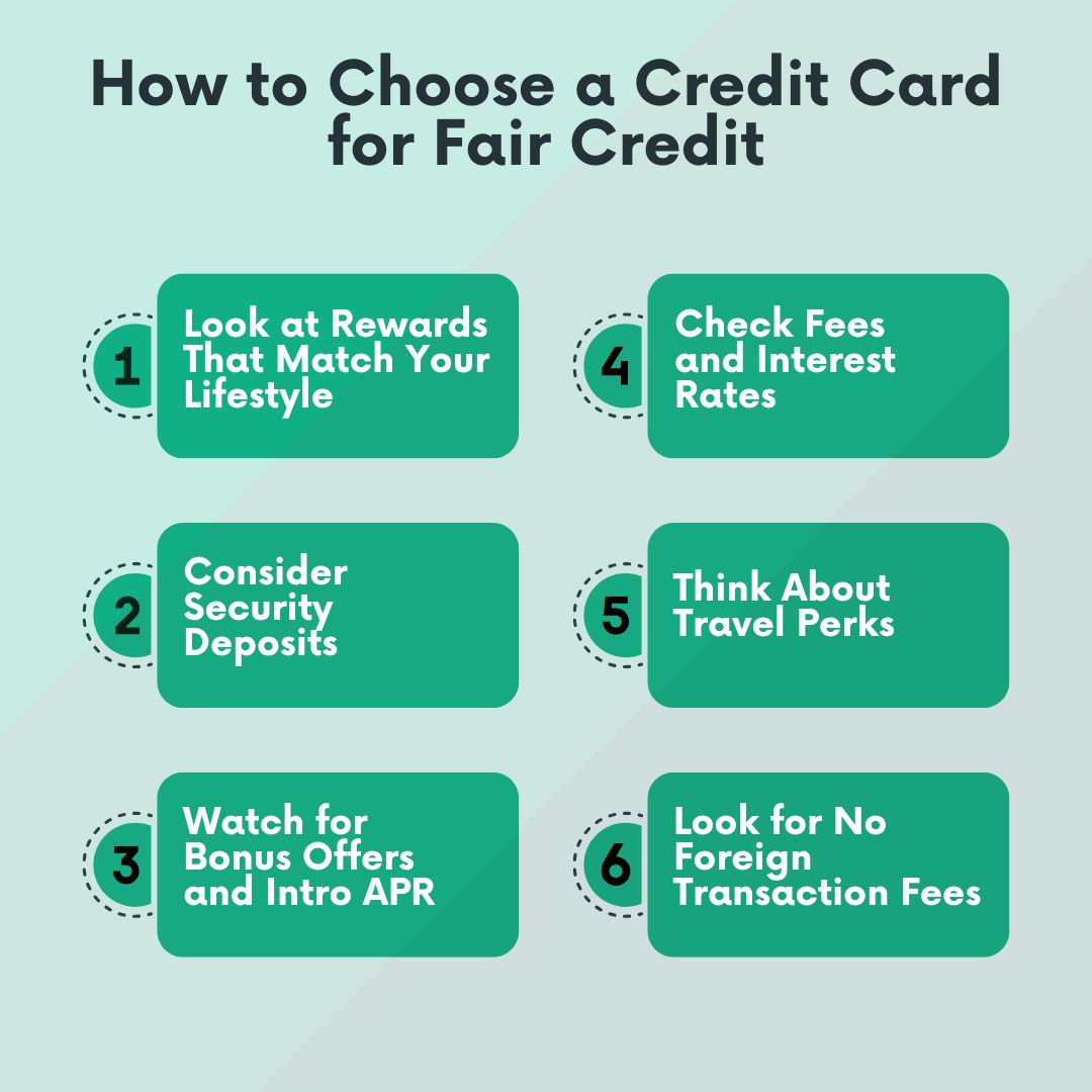 how to choose a credit card for fair credit
