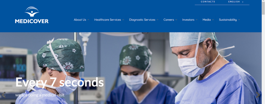 Homepage of Medicover