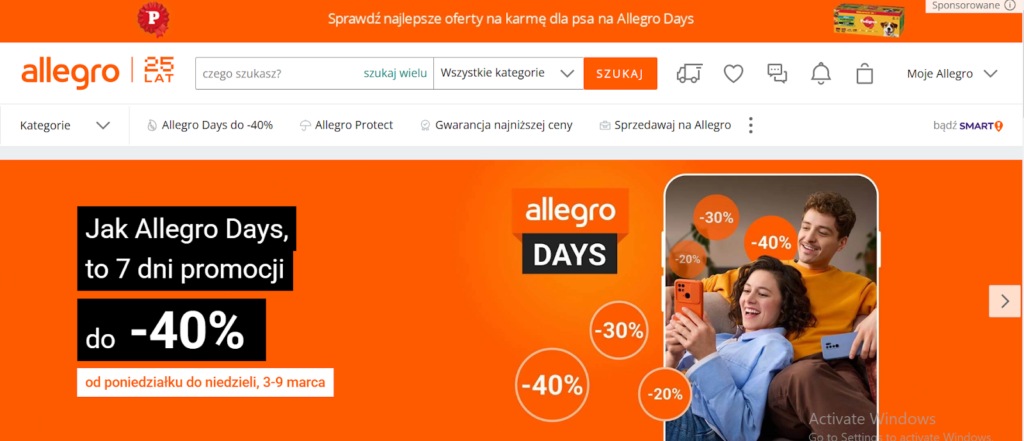 Homepage of Allegro