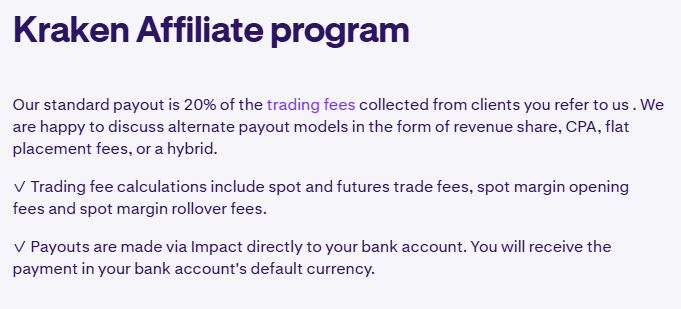 Kraken affiliate