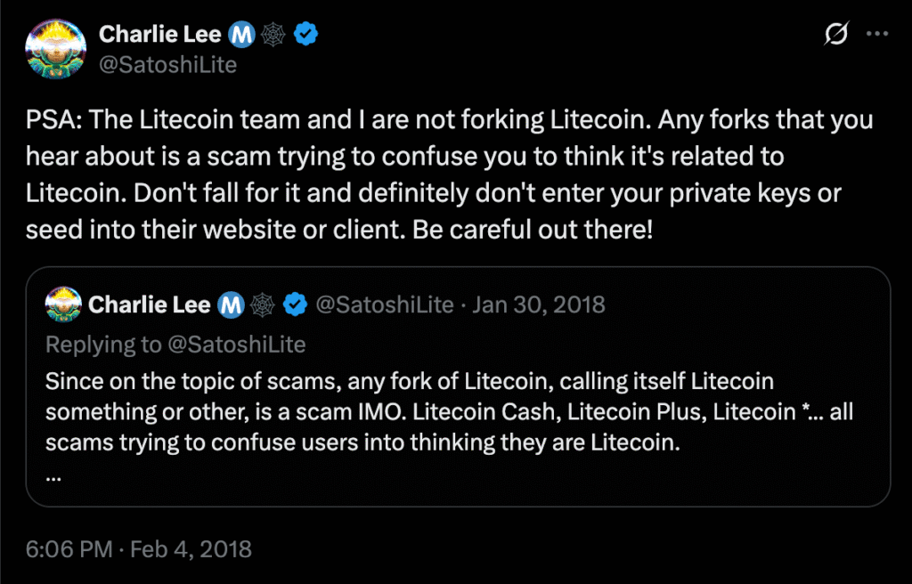 screenshot of Charlie Liee's Twitter post