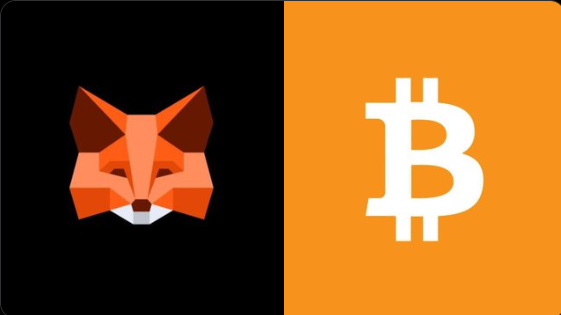 MetaMask and Bitcoin logo