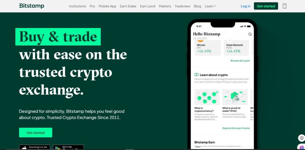 Bitstamp Homepage 