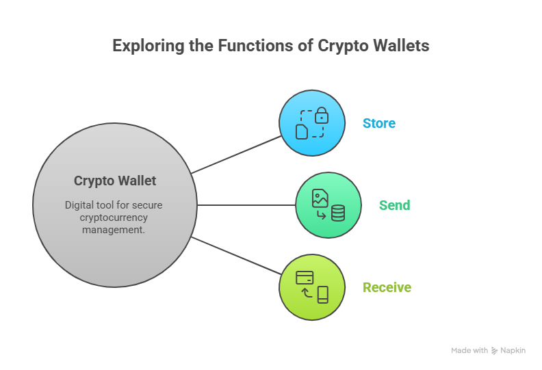 Functions of a crypto wallet