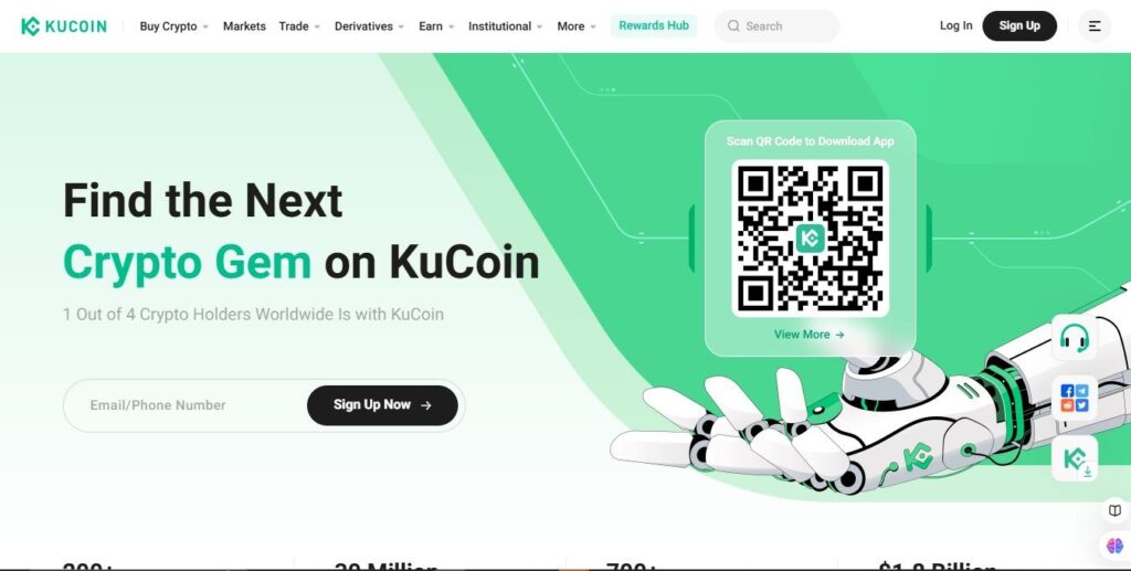  KuCoin Homepage 