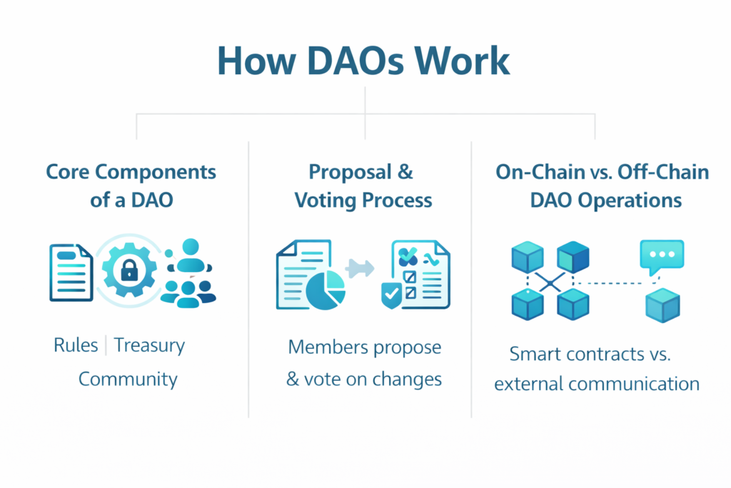 Image showing how DAOs work