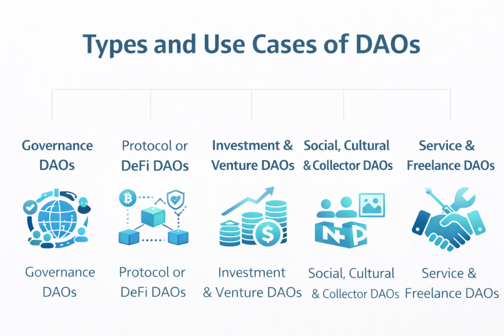 Image showing the types and use case of DAOs