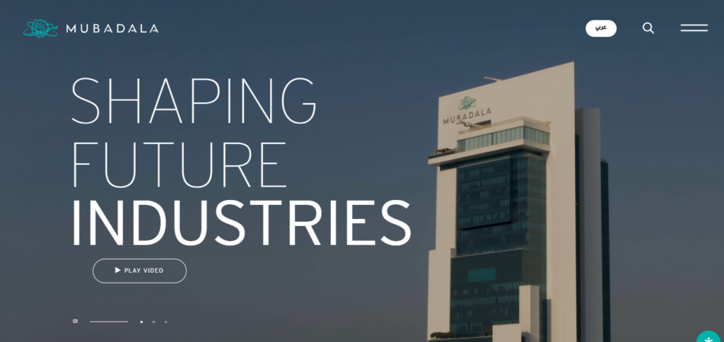 Mubadala homepage