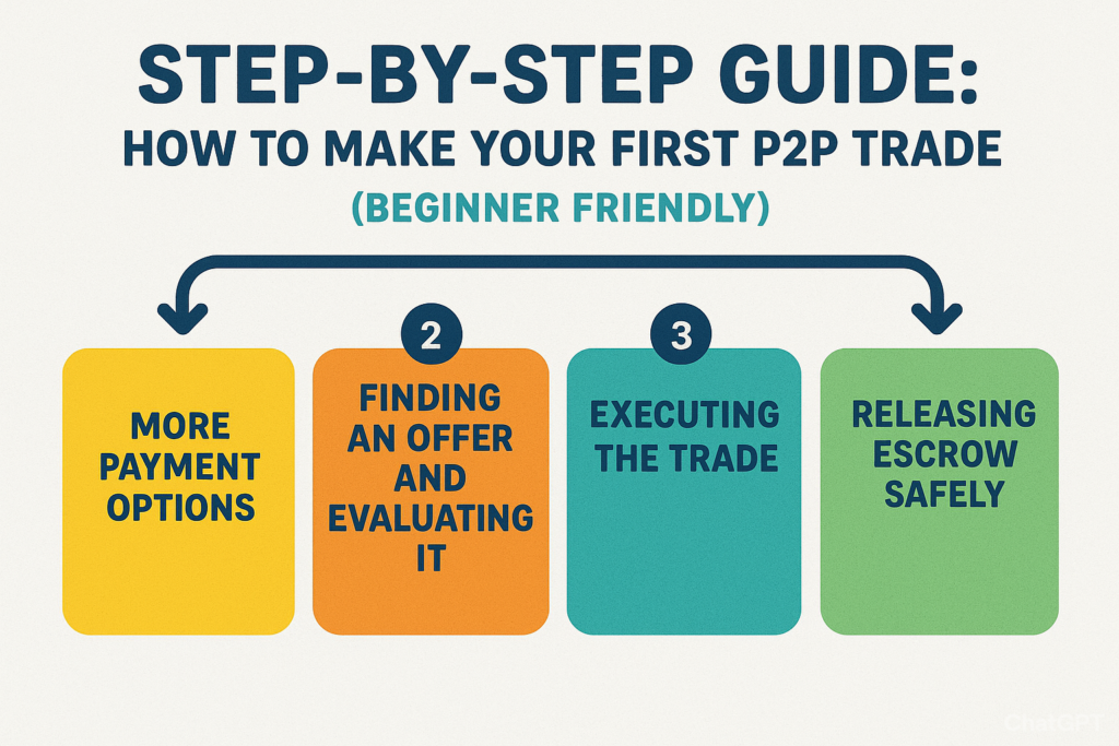 Image showing steps on how to begin a P2P trade