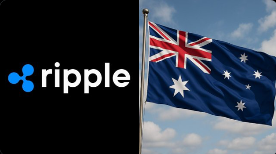 Ripple logo and Australia flag