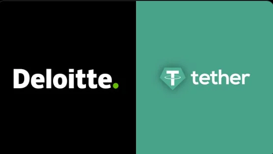 德勤和Tether标志