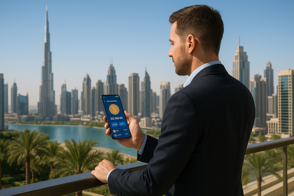Crypto investor owning property in Dubai and managing digital assets.