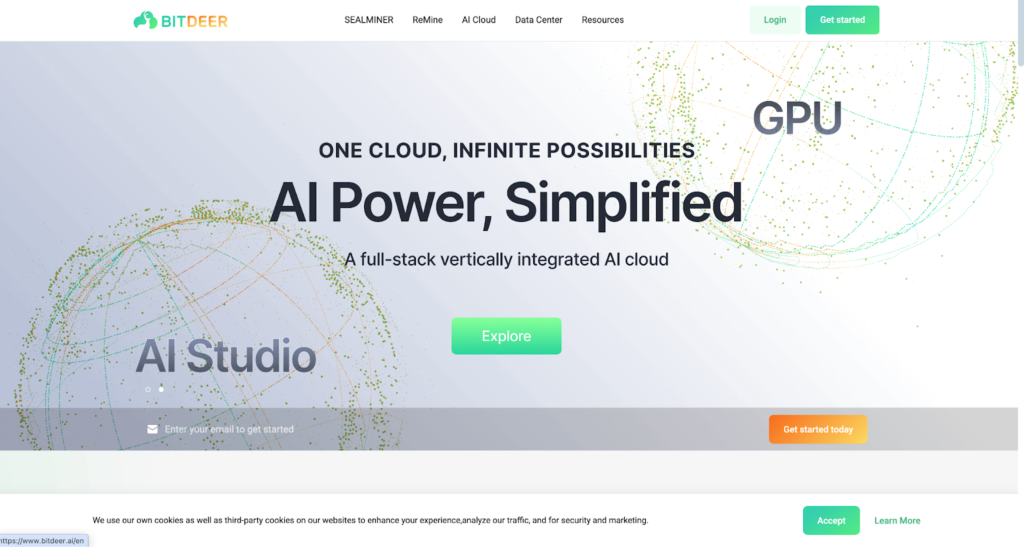 bitdeer homepage