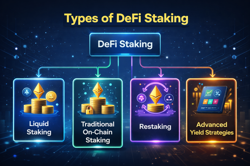 Types of defi staking
