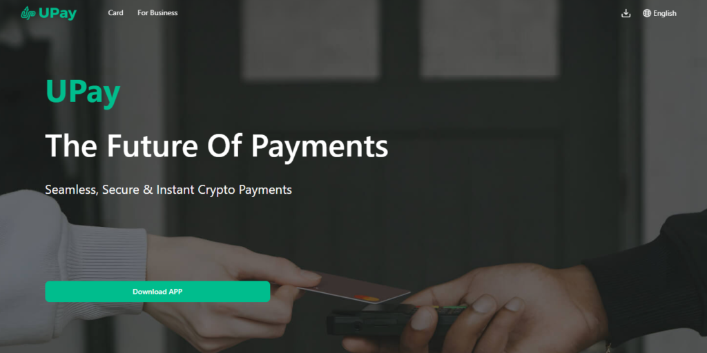 UPay homepage interface