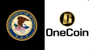 DOJ and OneCoin logo