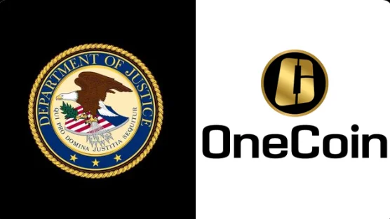 DOJ and OneCoin logo