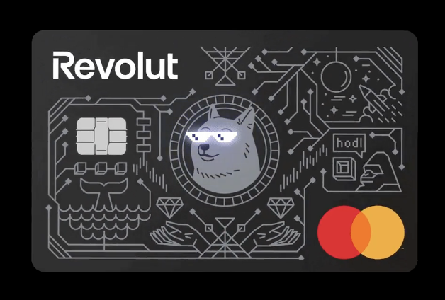 DOGECOIN branded crypto card